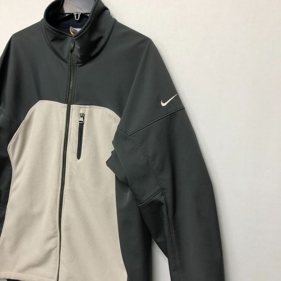 Nike Men Full Zip Fleece Soft Shell Jacket Size XL Extra Large Gray B214 -16 - Picture 12 of 15